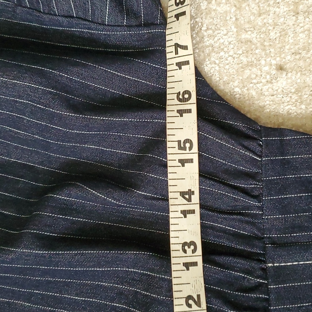 Lovers + Friends mini pinstripe denim dress size xs - Picture 13 of 17